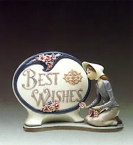 Lladro - Best Wishes Plaque 1984-86