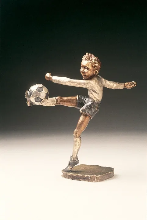 Corner Kick by Mark Hopkins — Bronze Sculpture