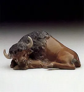 Lladro - Mini Bison Resting 1985-89
