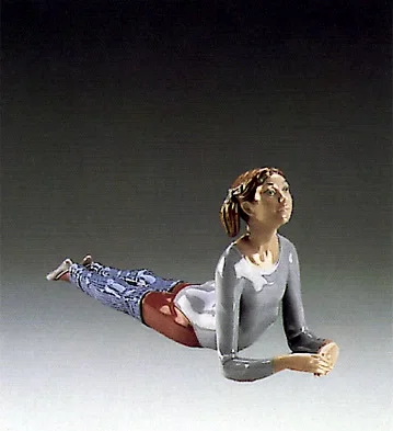 Aerobic Floor Exerciser 1985-88 by Lladro — Porcelain Figurine