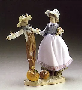 Lladro - Scarecrow With Lady 1986-96