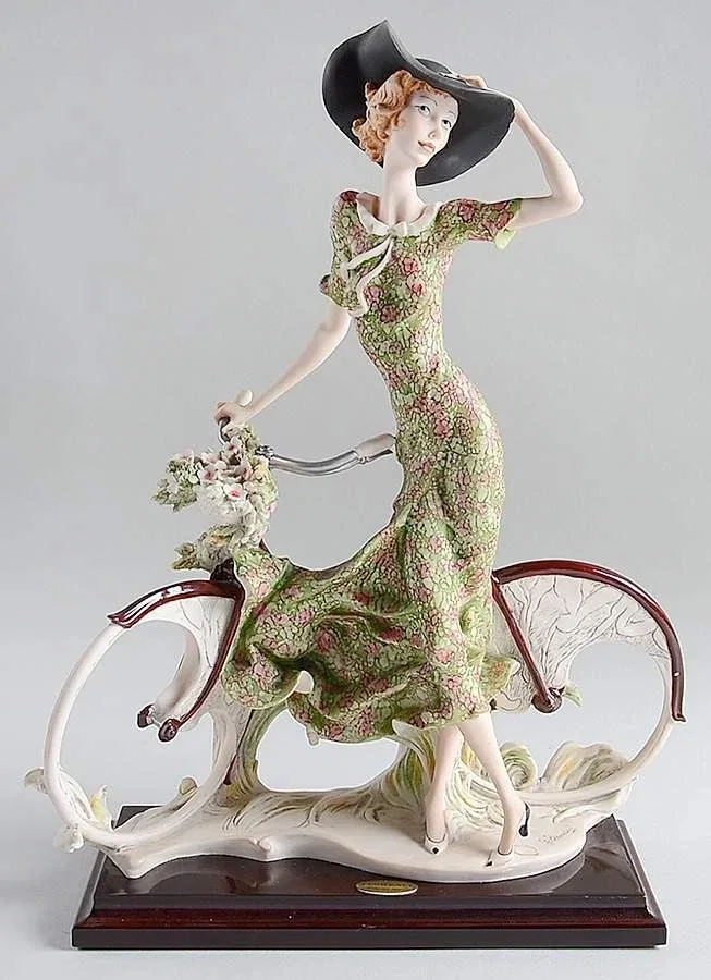 The Bicycle -Spring by Giuseppe Armani — Sculpture