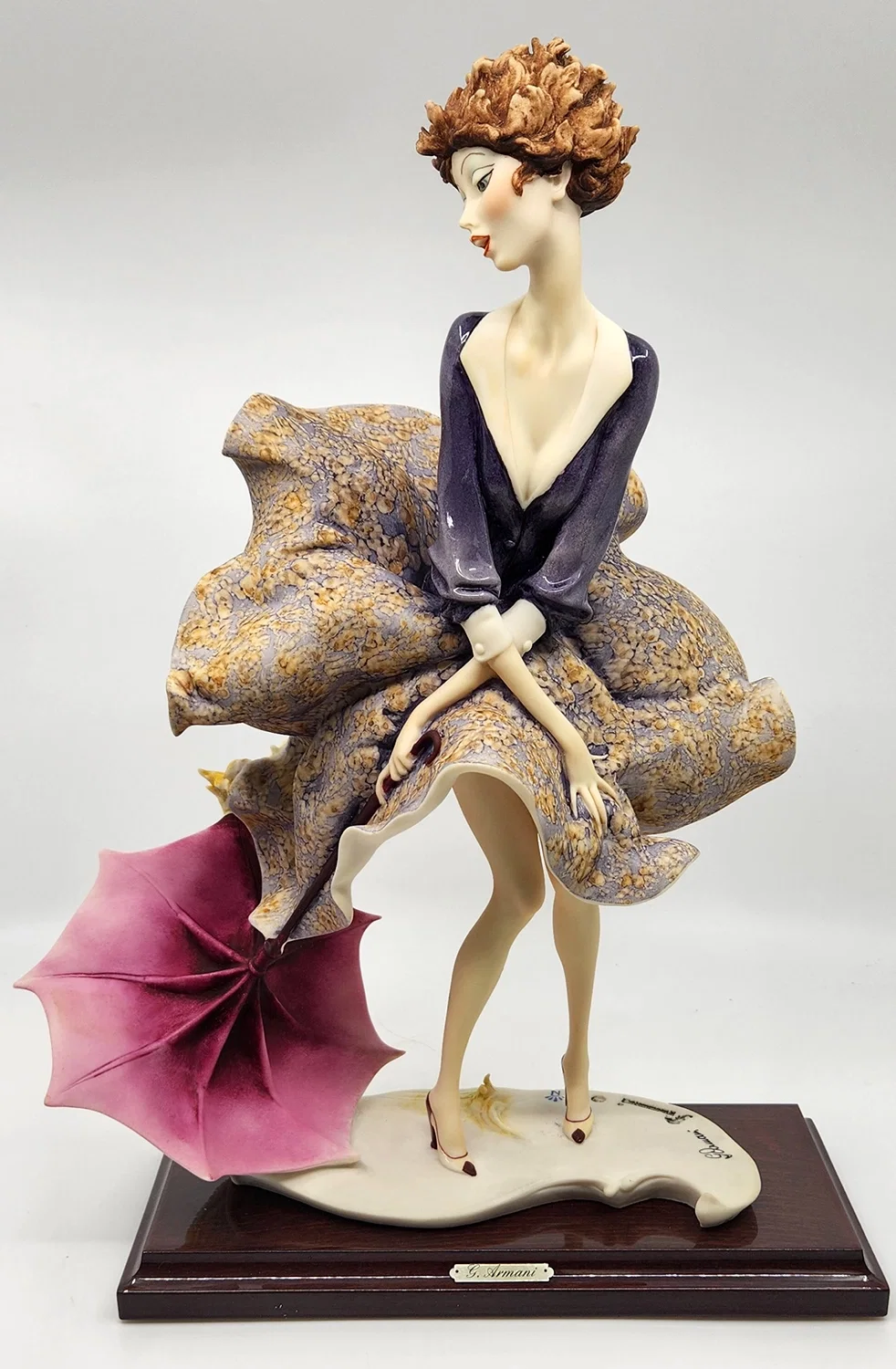 The Umbrella - Autumn by Giuseppe Armani — Sculpture