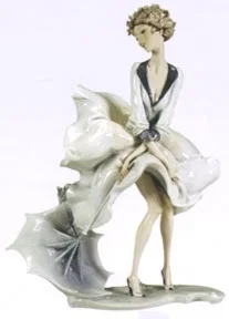 The Umbrella - Autumn by Giuseppe Armani — Sculpture