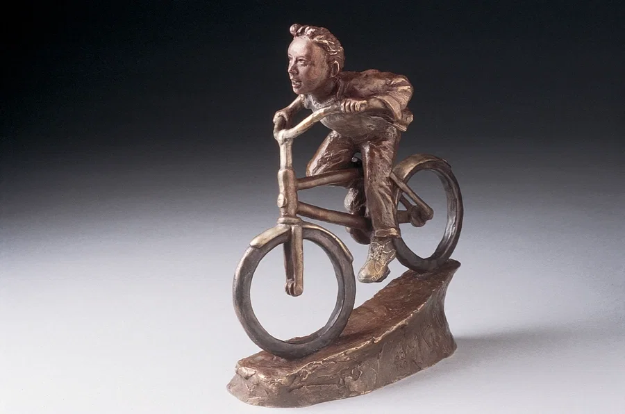 Race Ya! (boy) by Mark Hopkins — Bronze Sculpture