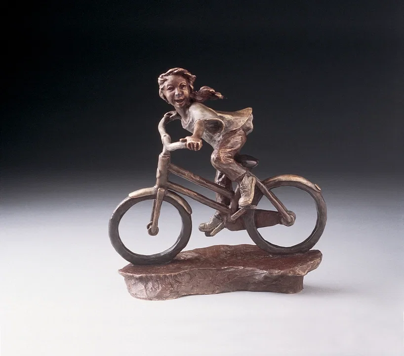 Race Ya! (girl) by Mark Hopkins — Bronze Sculpture
