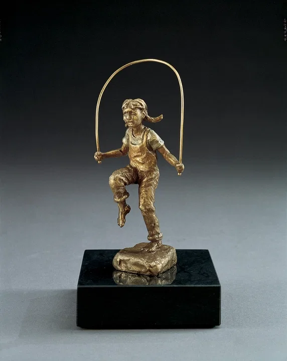 Skippin' Rope by Mark Hopkins — Bronze Sculpture
