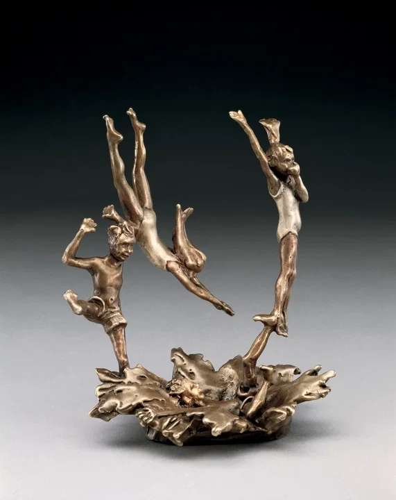 Last One In by Mark Hopkins — Bronze Sculpture