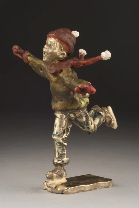 Skating Pond by Mark Hopkins — Bronze Sculpture
