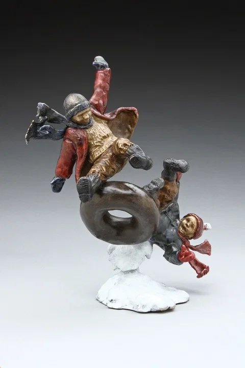 Winter Fun by Mark Hopkins — Bronze Sculpture