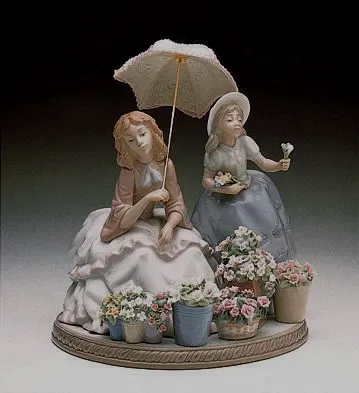 LLADRO 「カーネーションをあなたに」 スペイン製 2000年 Flowers For Sale 1989-2000 by Lladro | Handcrafted Spanish