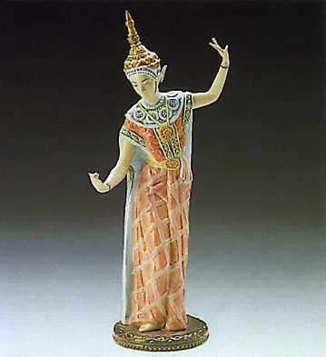 Female Siamese Dancer 1989-93 by Lladro — Porcelain Figurine
