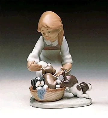 Joy In A Basket 1989-97 by Lladro — Porcelain Figurine