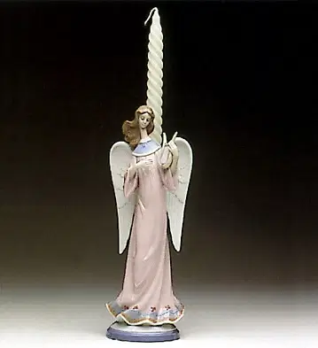 Lladro - Angel With Lyre Candelholder 1992-97