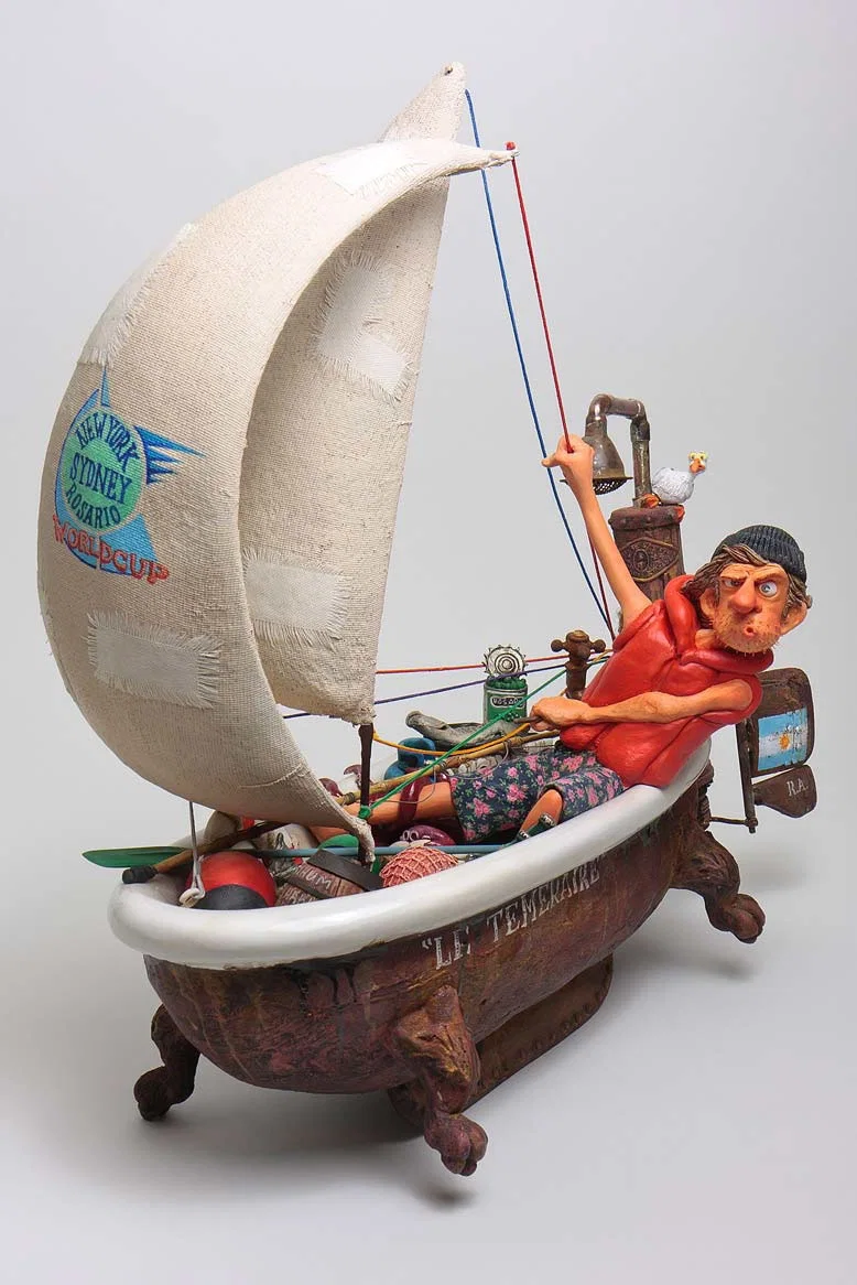 Ship Ahoy - Navire En Vue by Guillermo Forchino — Comical Art Sculpture