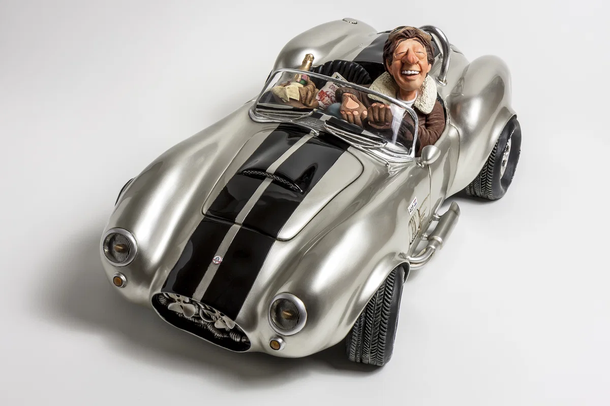 SHELBY COBRA 427 S/C  SILVER 1/2 scale by Guillermo Forchino — Comical Art Sculpture
