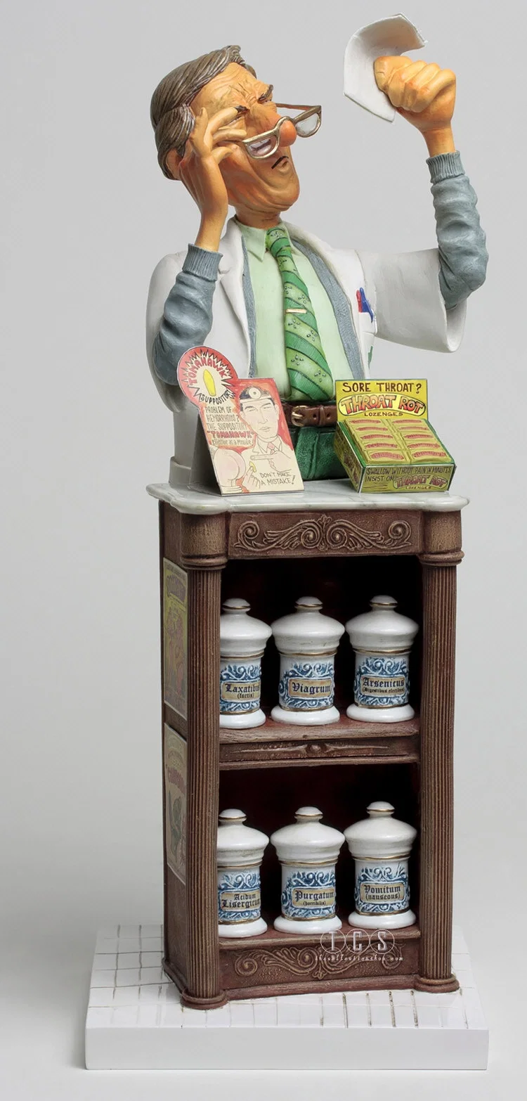 The Pharmacist by Guillermo Forchino — Comical Art Sculpture
