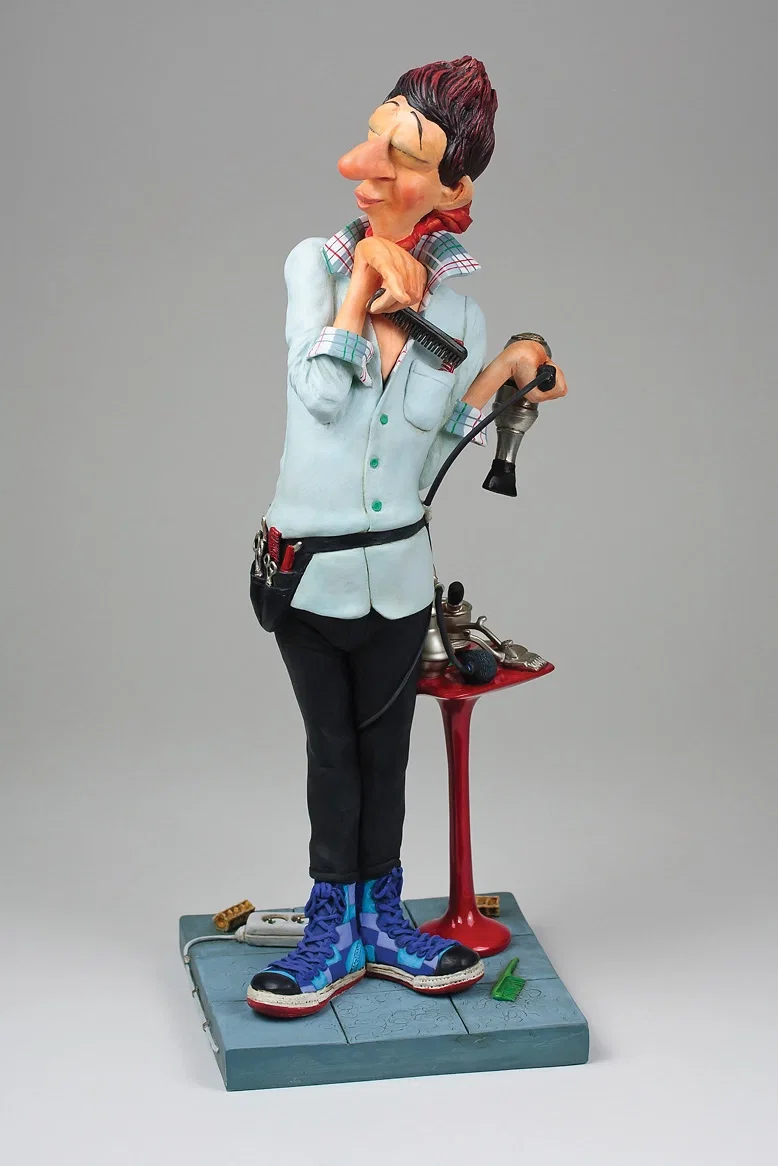 The Hairdresser by Guillermo Forchino — Comical Art Sculpture
