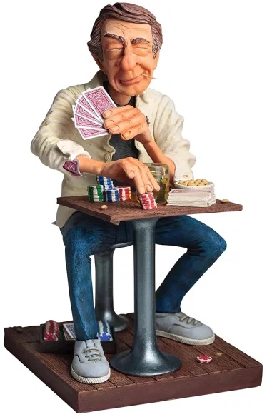 Mr. Poker Face by Guillermo Forchino — Comical Art Sculpture