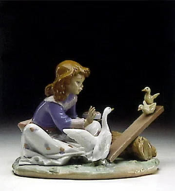 Barnyard See-Saw 1993-97 by Lladro — Porcelain Figurine