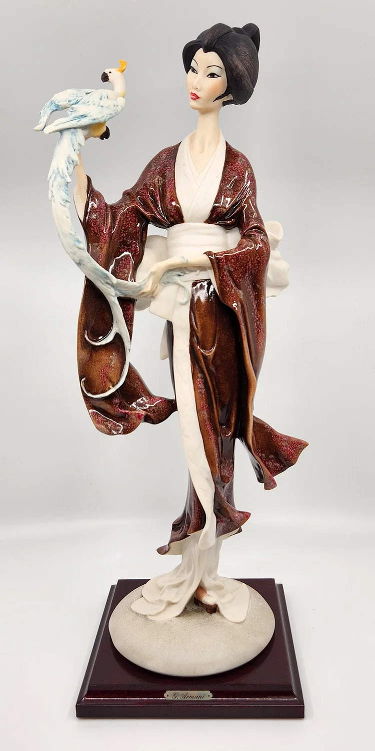Turandot - Oriental Lady With Parrot by Giuseppe Armani — Sculpture