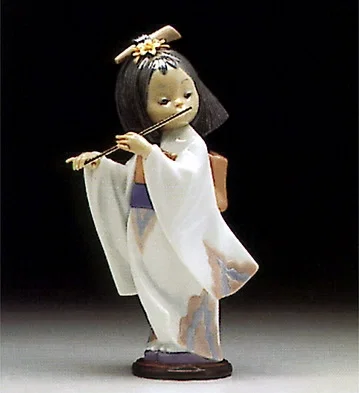 Playing The Flute 1997-98 by Lladro — Porcelain Figurine