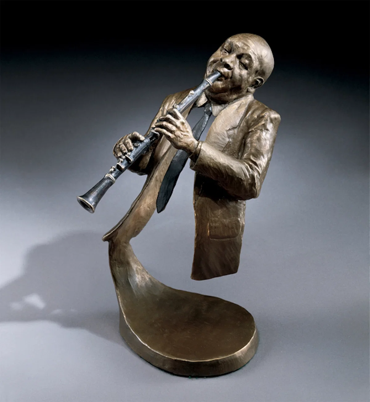 Jazz Clarinet by Mark Hopkins — Bronze Sculpture