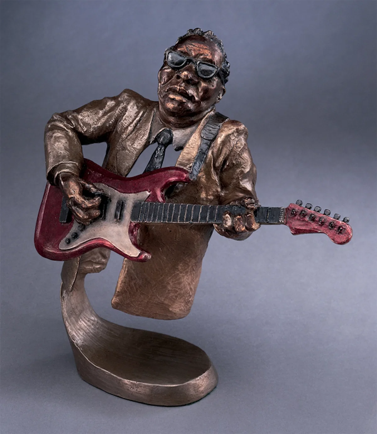 Jazz Guitar by Mark Hopkins — Bronze Sculpture