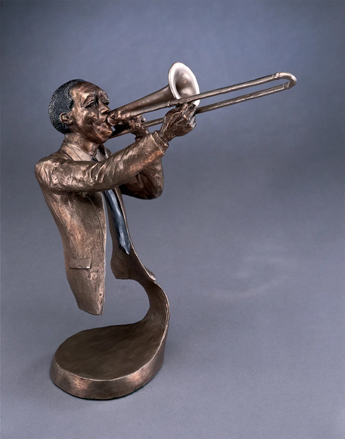 トロンボーン ミュージシャン アートオブジェ Jazz Trombone by Mark Hopkins | Fine Art Bronze Sculpture
