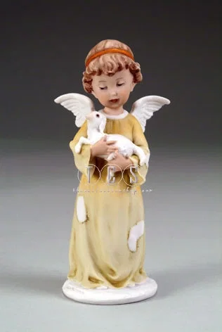 Little Angel With Lamb by Giuseppe Armani