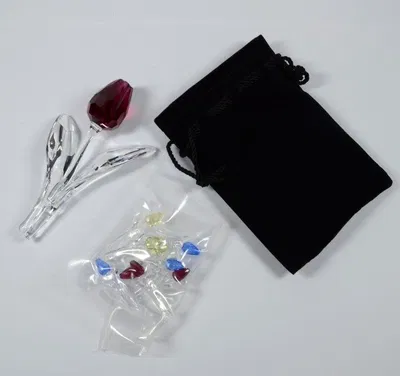 Swarovski Crystal - Red Tulip with Mini Tulips