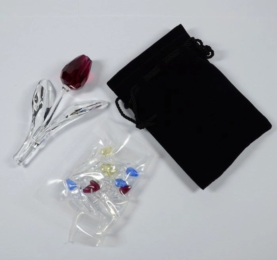 Swarovski Crystal - Red Tulip with Mini Tulips