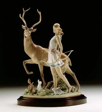 Diana, Goddess Of The Hunt 1996-2000 by Lladro — Porcelain Figurine