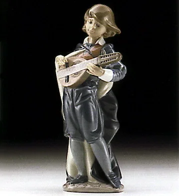 Young Mandolin Player 1996-00 by Lladro — Porcelain Figurine