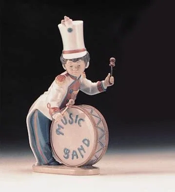 Band Bass Drummer 1996-99 by Lladro — Porcelain Figurine