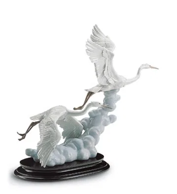 Cranes In Flight 1997-01 by Lladro — Porcelain Figurine