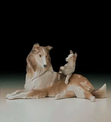 Collie with Puppy 1997-00 by Lladro