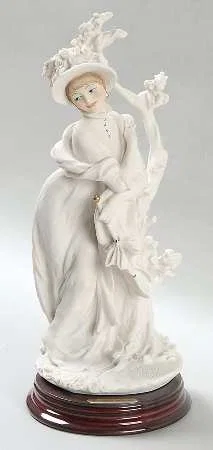 Claire - Lady With Umbrella Signed by Giuseppe Armani — Sculpture