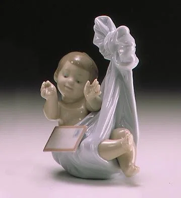 Heavens Gift (boy - Blank Card) by Lladro — Porcelain Figurine