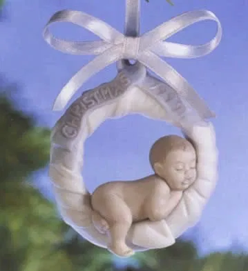 Baby's First Christmas 99(blue) Ornament by Lladro — Porcelain Figurine