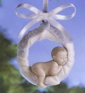 Lladro - Baby's First Christmas 99(blue) Ornament