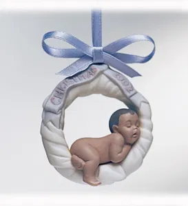 Lladro - Baby's First Christmas 2002 (black Legacy) Ornament