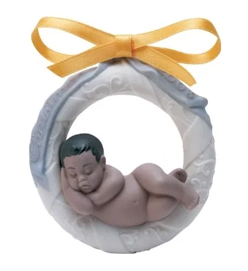 Baby's First Christmas 2003 (black Legacy) Ornament by Lladro — Porcelain Figurine