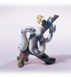 Lladro - The Snake 2001 Zodiac Figure