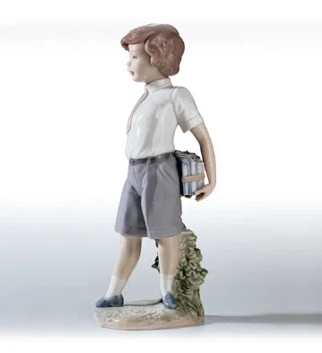 Little School Boy by Lladro — Porcelain Figurine