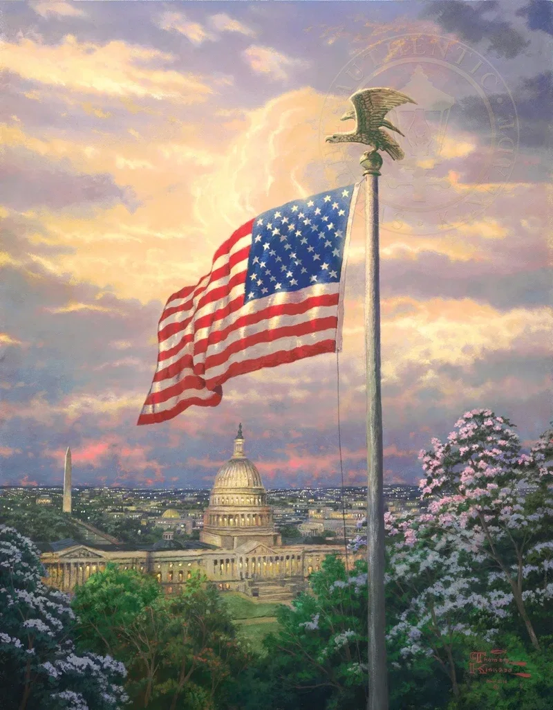 America's Pride by Thomas Kinkade — Giclee On Canvas