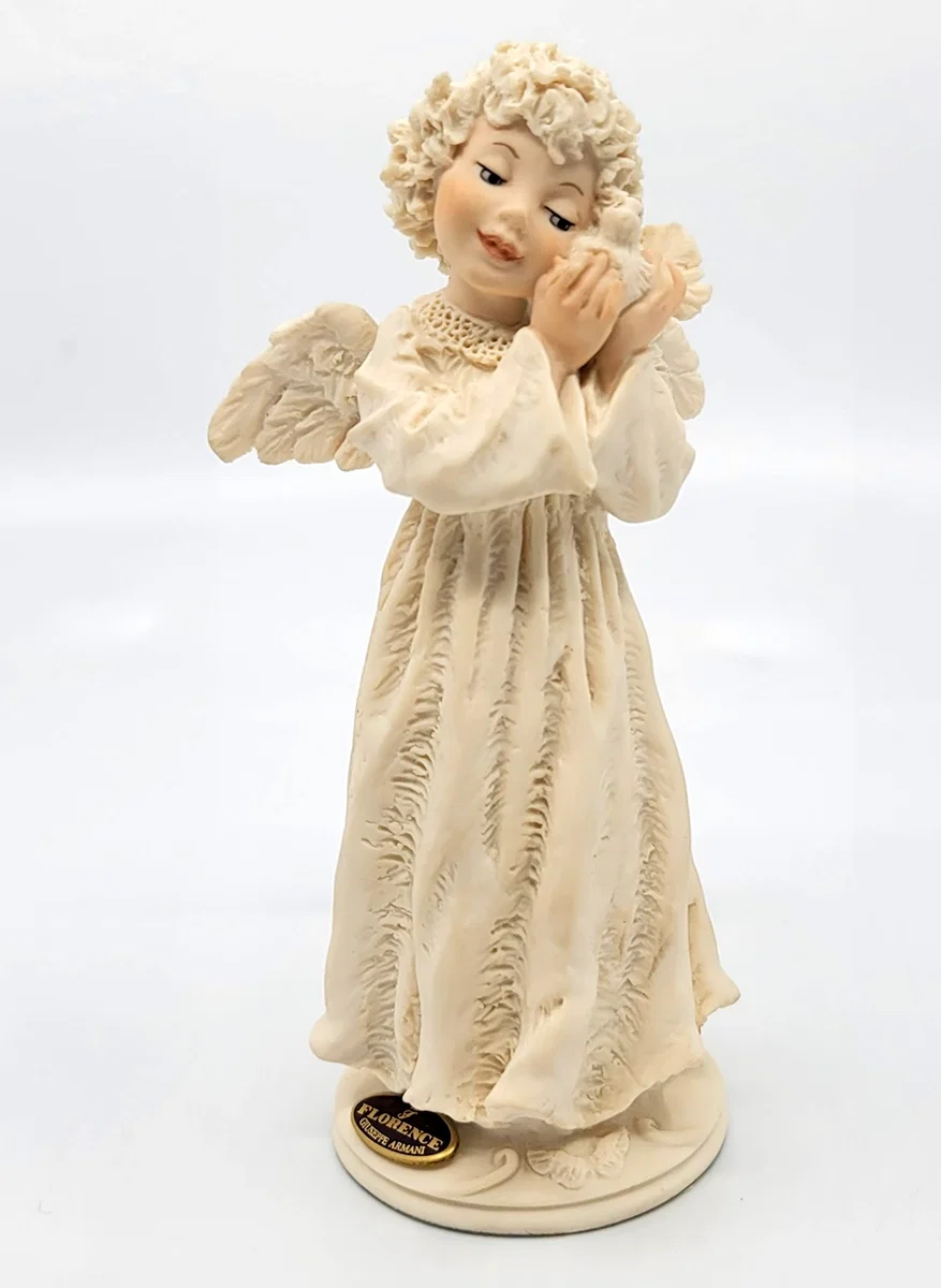 Cherub with Dove by Giuseppe Armani — Sculpture