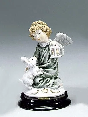 Cherub with Little Rabbit by Giuseppe Armani