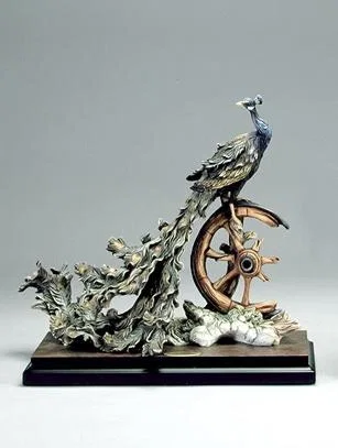 Garden Delight Peacock 734s by Giuseppe Armani — Sculpture