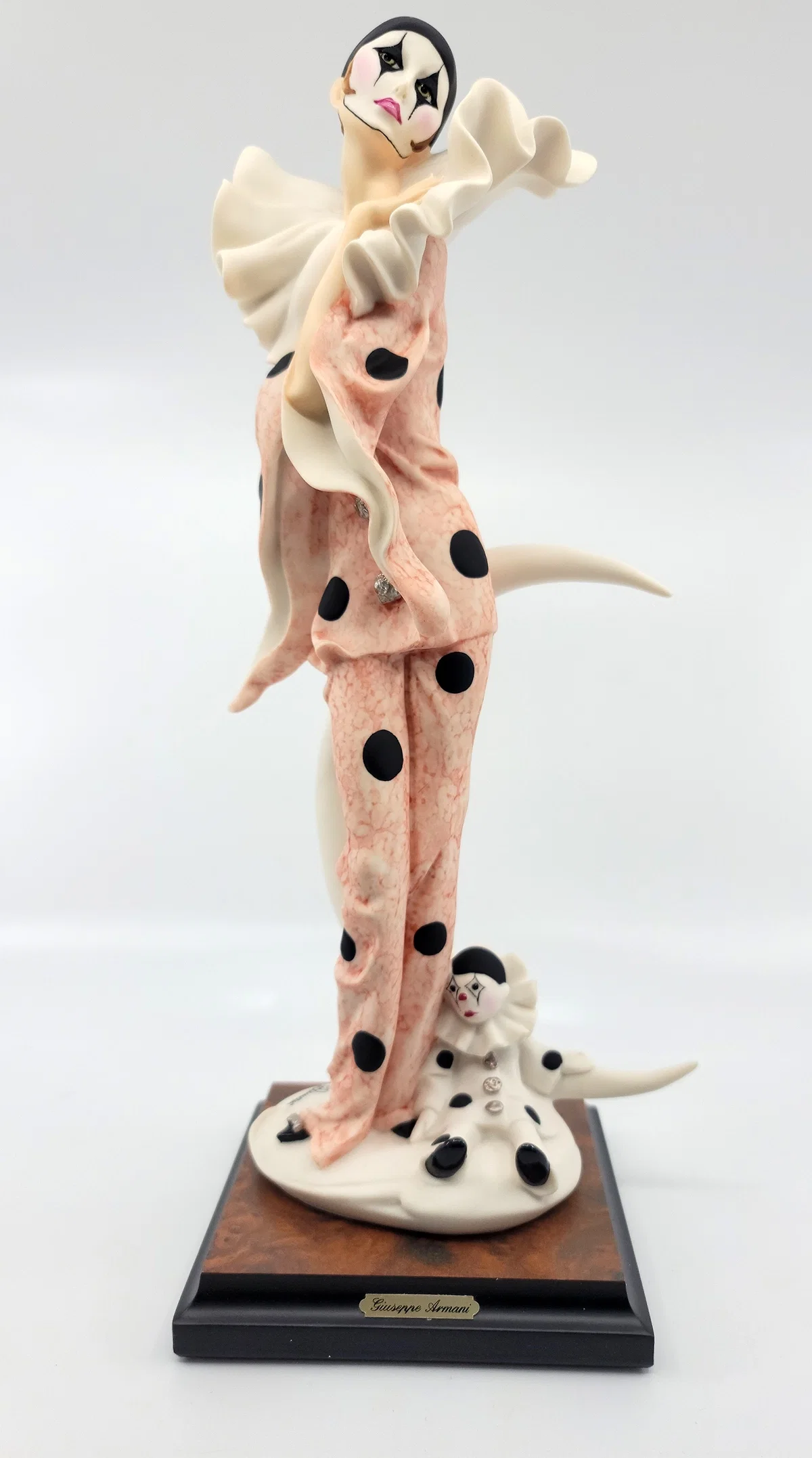 Lady Clown with Puppet by Giuseppe Armani — Sculpture